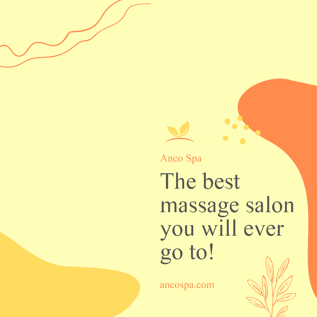 Animated Massage Salon Advertisement Post, Instagram, Facebook Template - Edit Online & Download