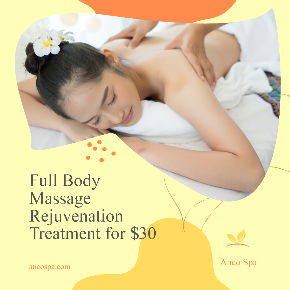 Animated Body Massage Post, Instagram, Facebook Template - Edit Online & Download