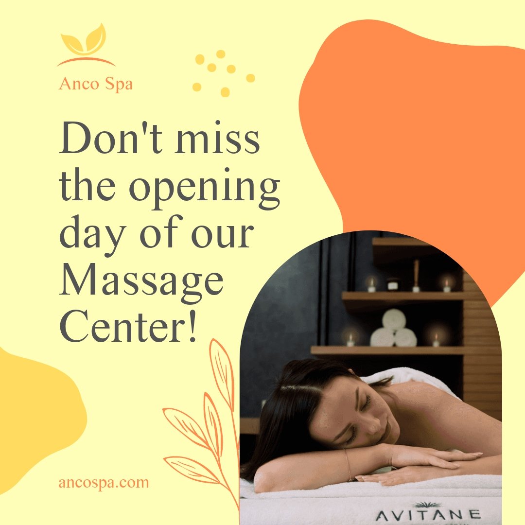 Animated Massage Center Opening Post, Instagram, Facebook Template