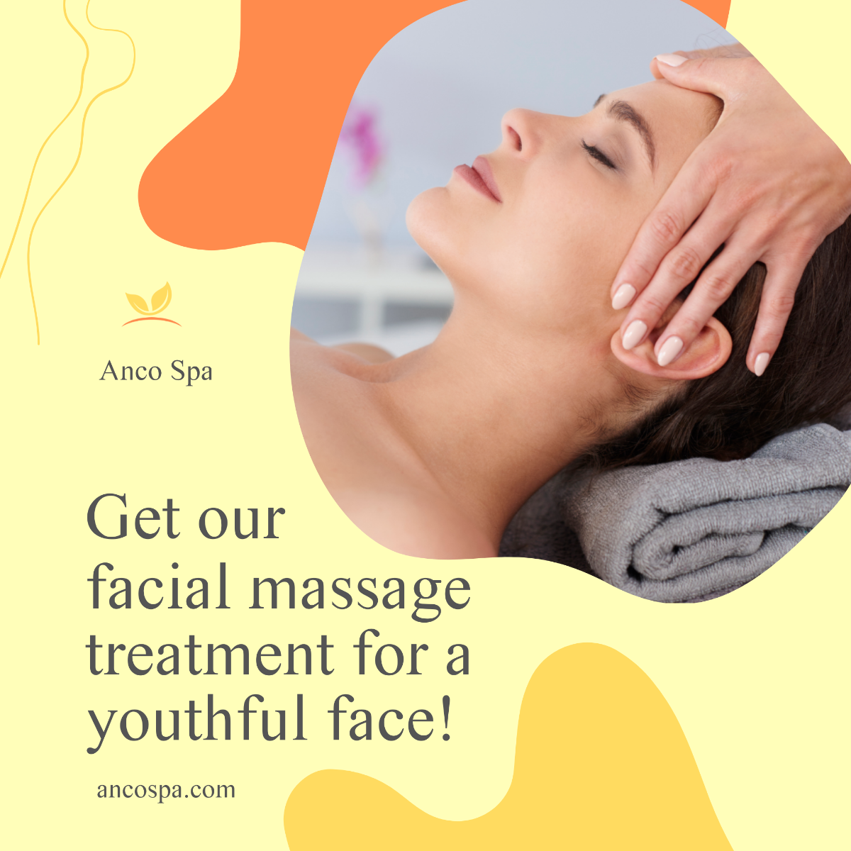 Facial Massage Animated Post Template - Edit Online & Download