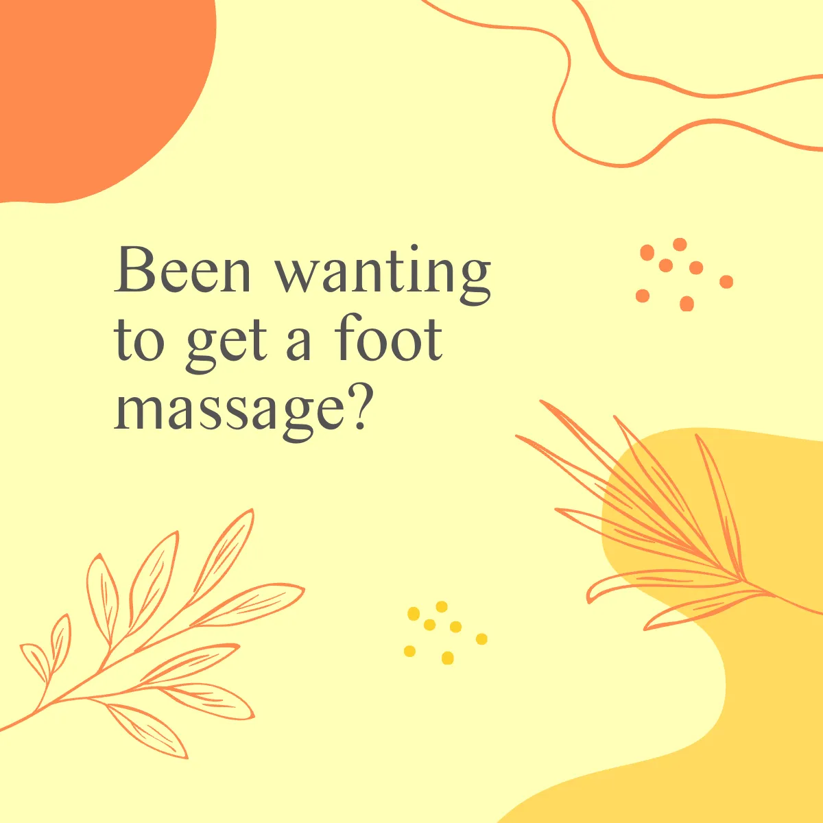 Free Foot Massage Puzzle Post, Instagram, Facebook Template to Edit Online