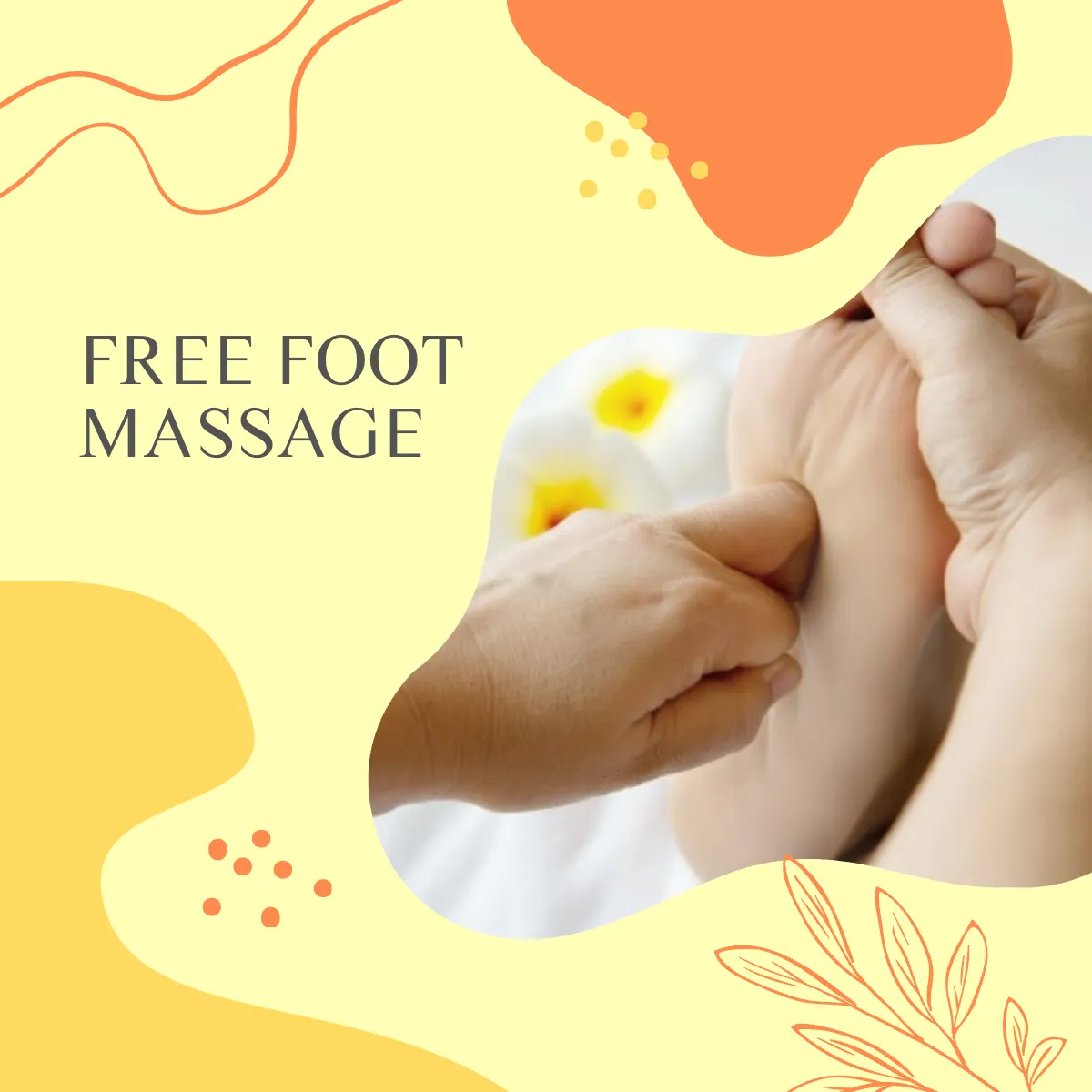 Free Foot Massage Puzzle Post, Instagram, Facebook Template to Edit Online