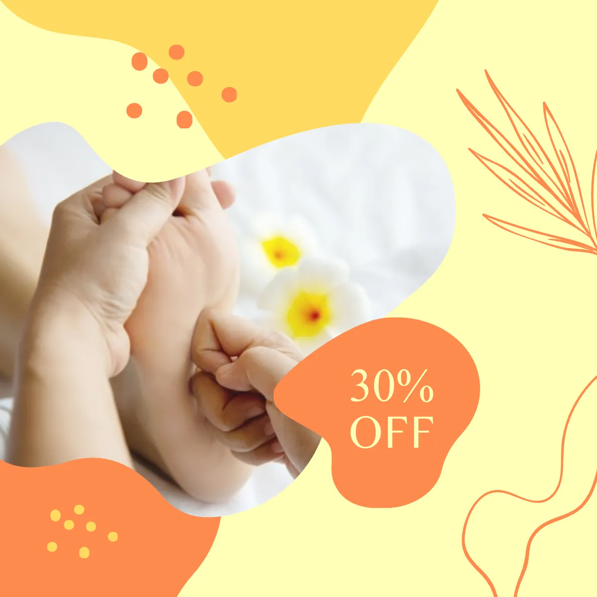 Free Foot Massage Puzzle Post, Instagram, Facebook Template to Edit Online