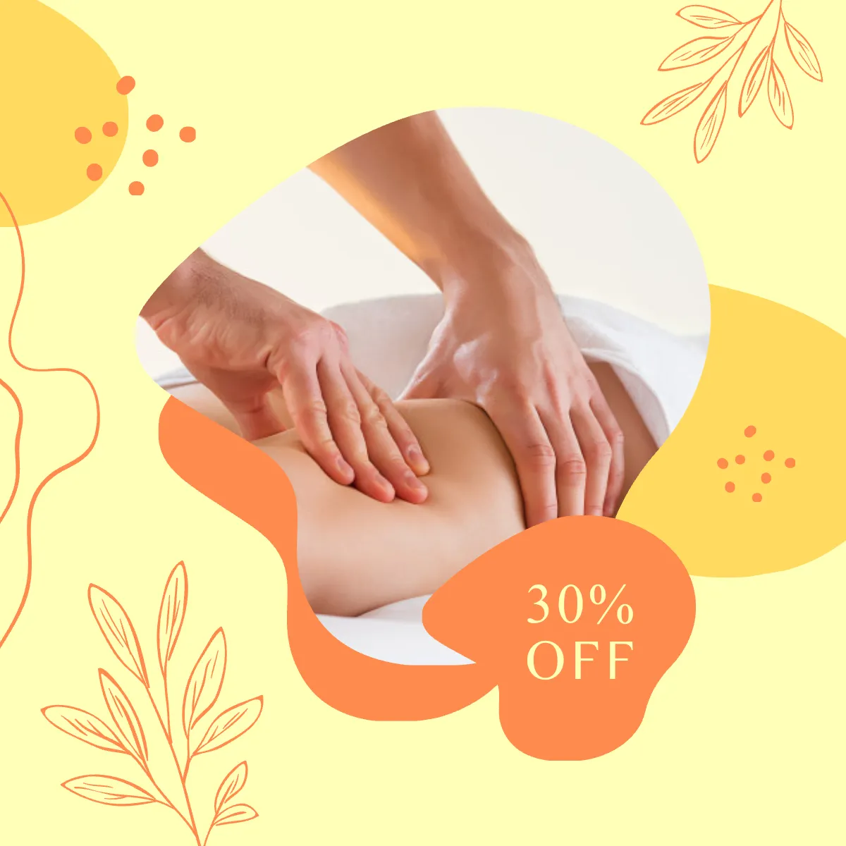 Free Massage Jigsaw Puzzle Post, Instagram, Facebook Template to Edit Online