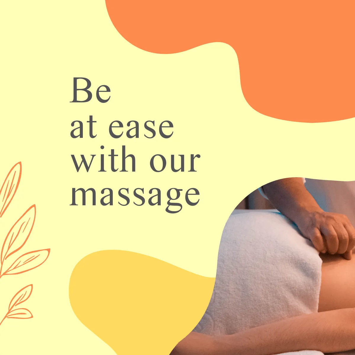 Free Simple Massage Puzzle Post, Instagram, Facebook Template to Edit Online