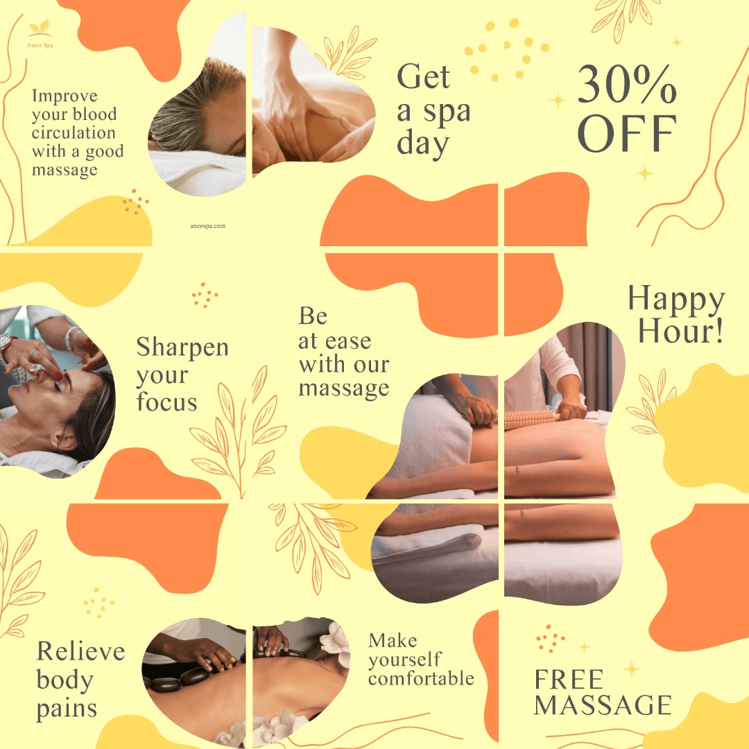 Free Simple Massage Puzzle Post, Instagram, Facebook Template