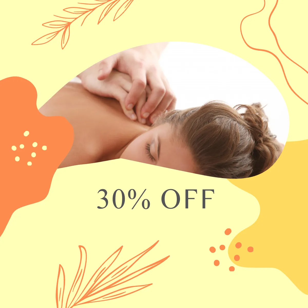 Free Massage Puzzle Ad Post, Instagram, Facebook Template to Edit Online