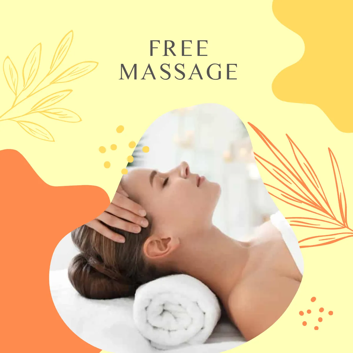 Free Massage Puzzle Ad Post, Instagram, Facebook Template to Edit Online