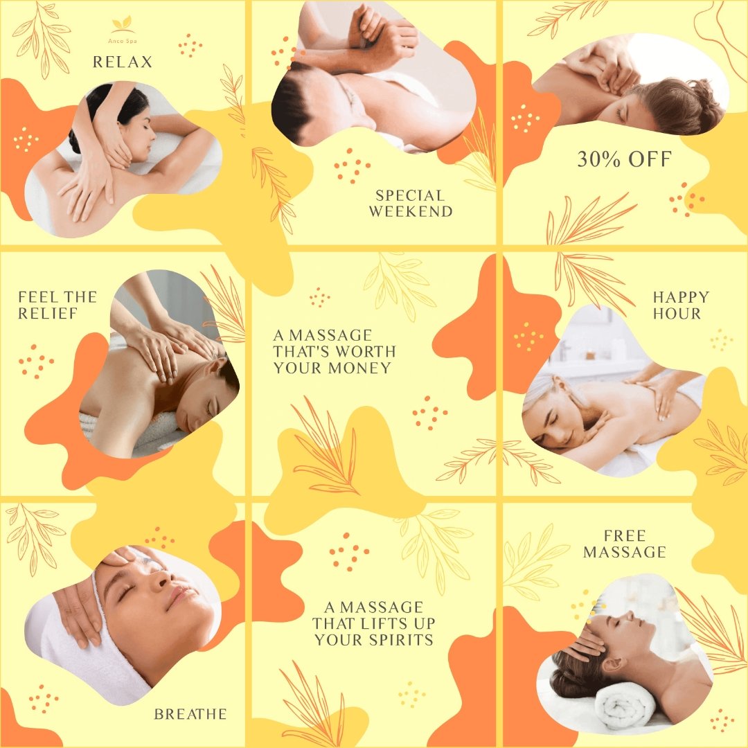 Massage Puzzle Ad Post, Instagram, Facebook Template