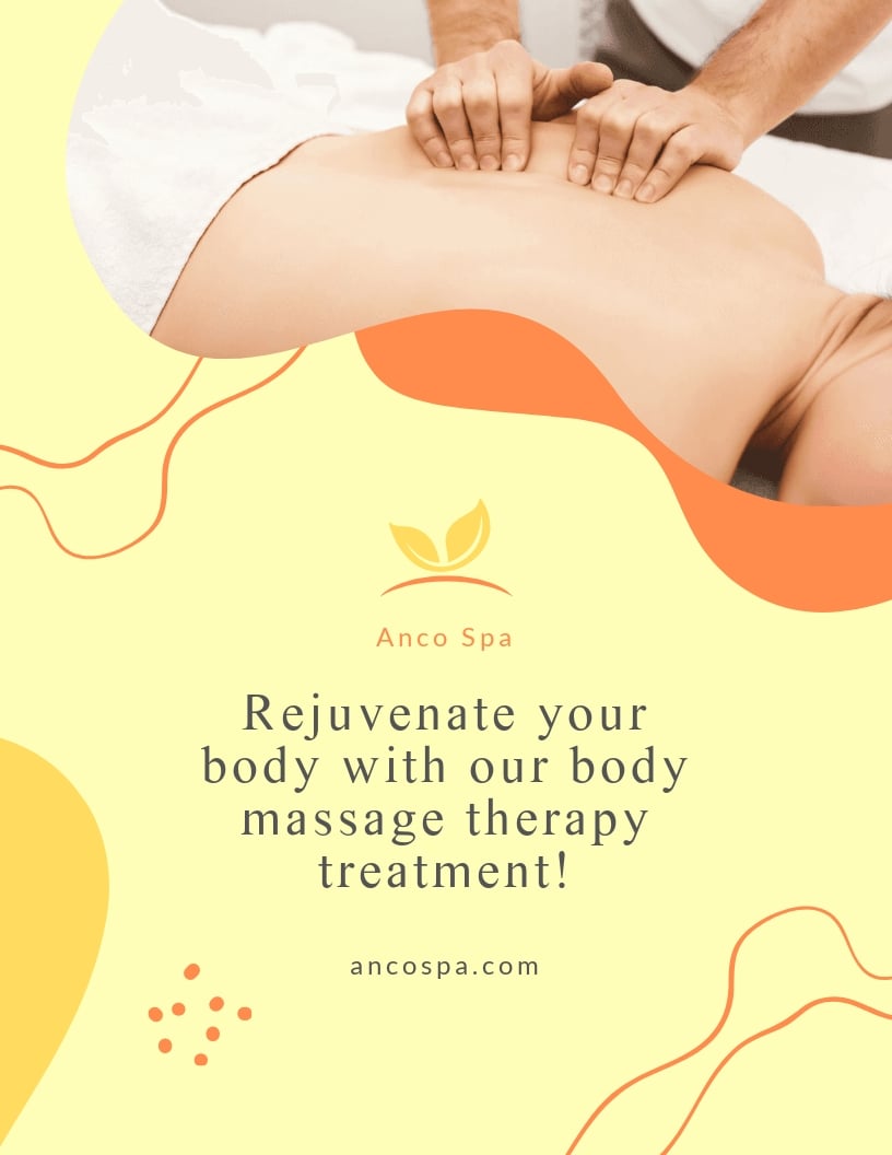 Body Massage Therapy Flyer Template