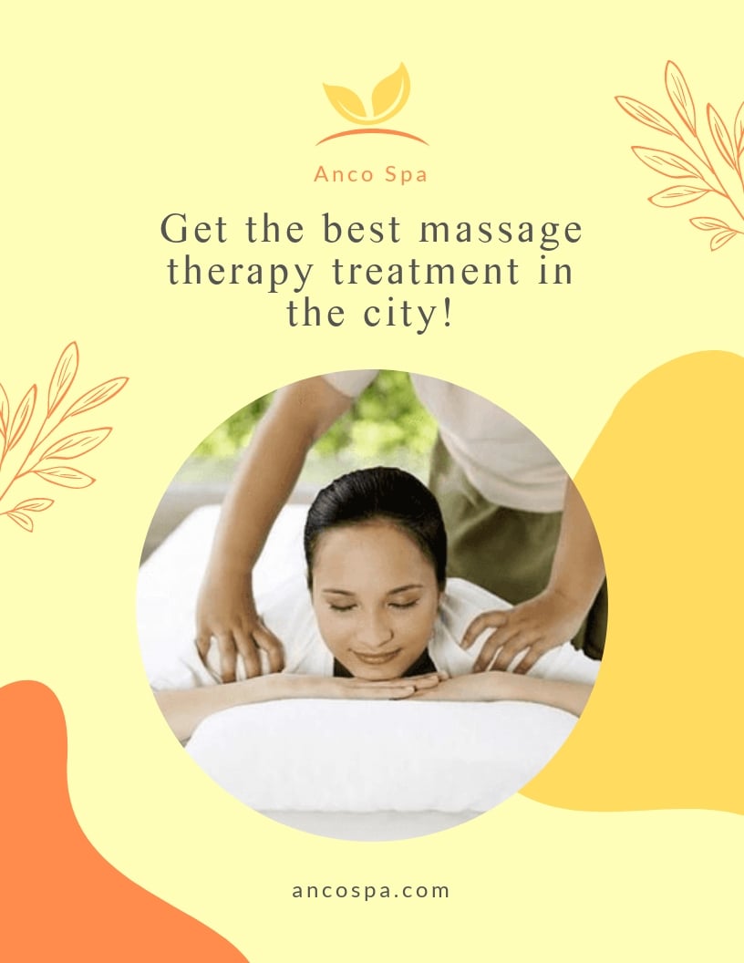 Massage Therapy Advertising Flyer Template