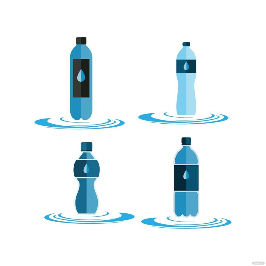 Water Bottle Vector in Illustrator, EPS, SVG, JPG, PNG