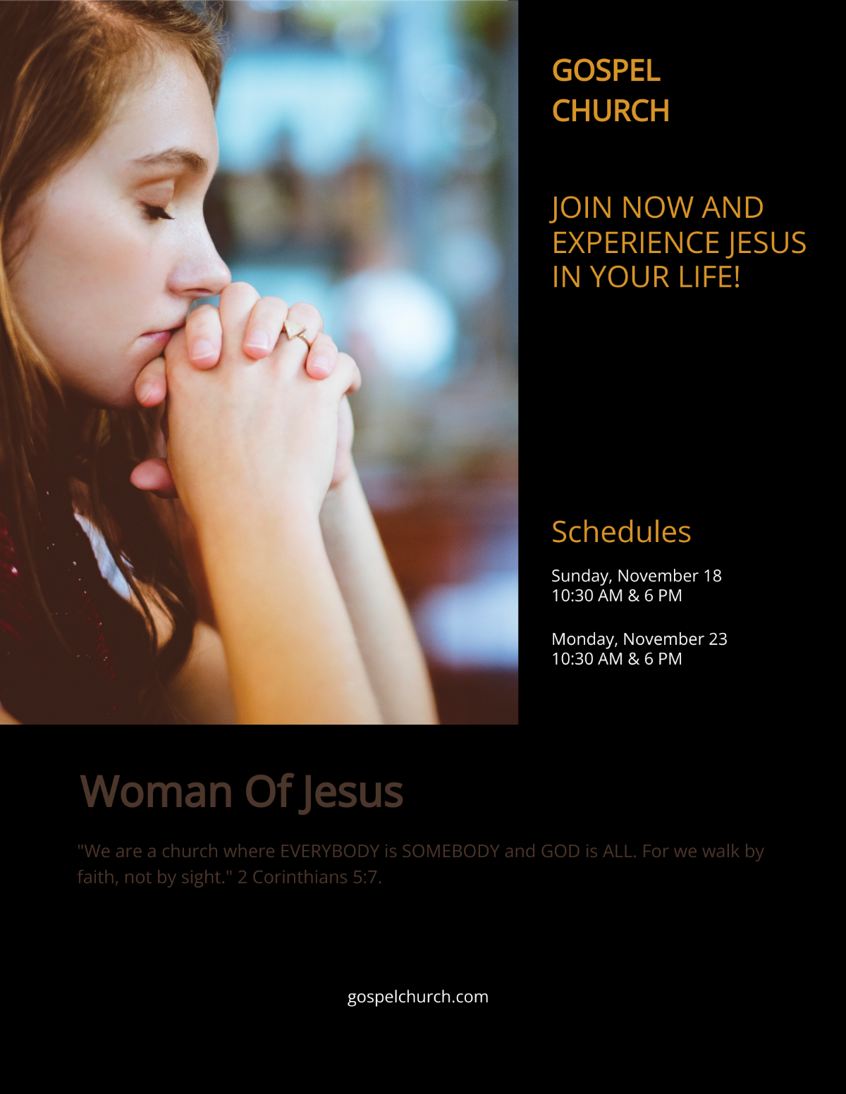 Woman of Jesus Flyer Template