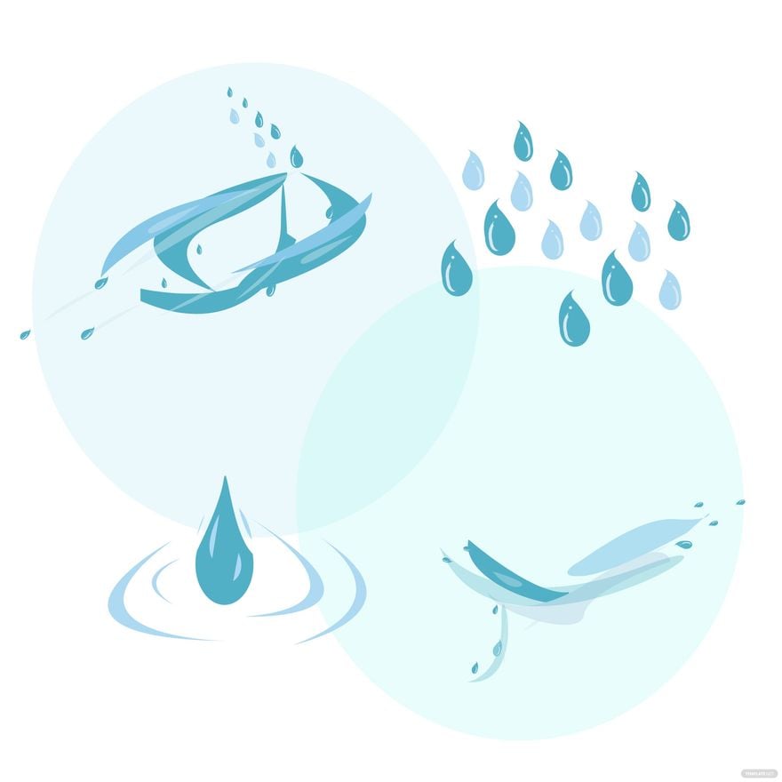 Water Effect Vector in Illustrator, EPS, SVG, JPG, PNG