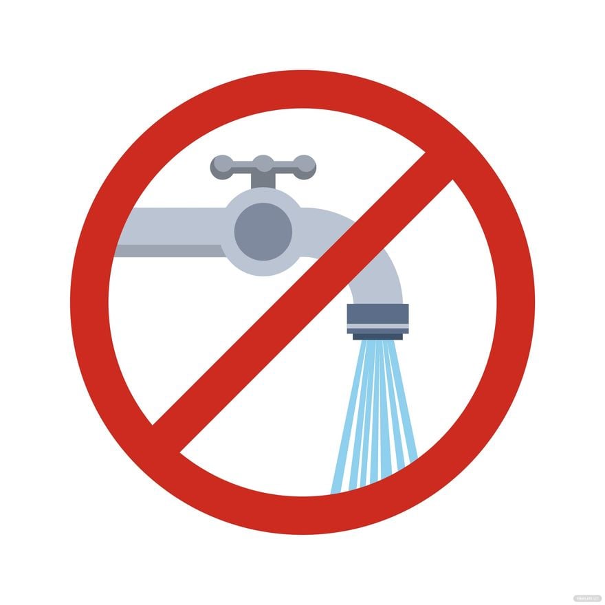 Don't Waste Water Vector in Illustrator, EPS, SVG, JPG, PNG