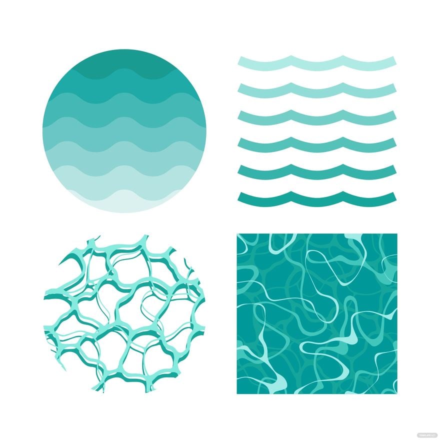 Turquoise Water Vector in Illustrator, EPS, SVG, JPG, PNG