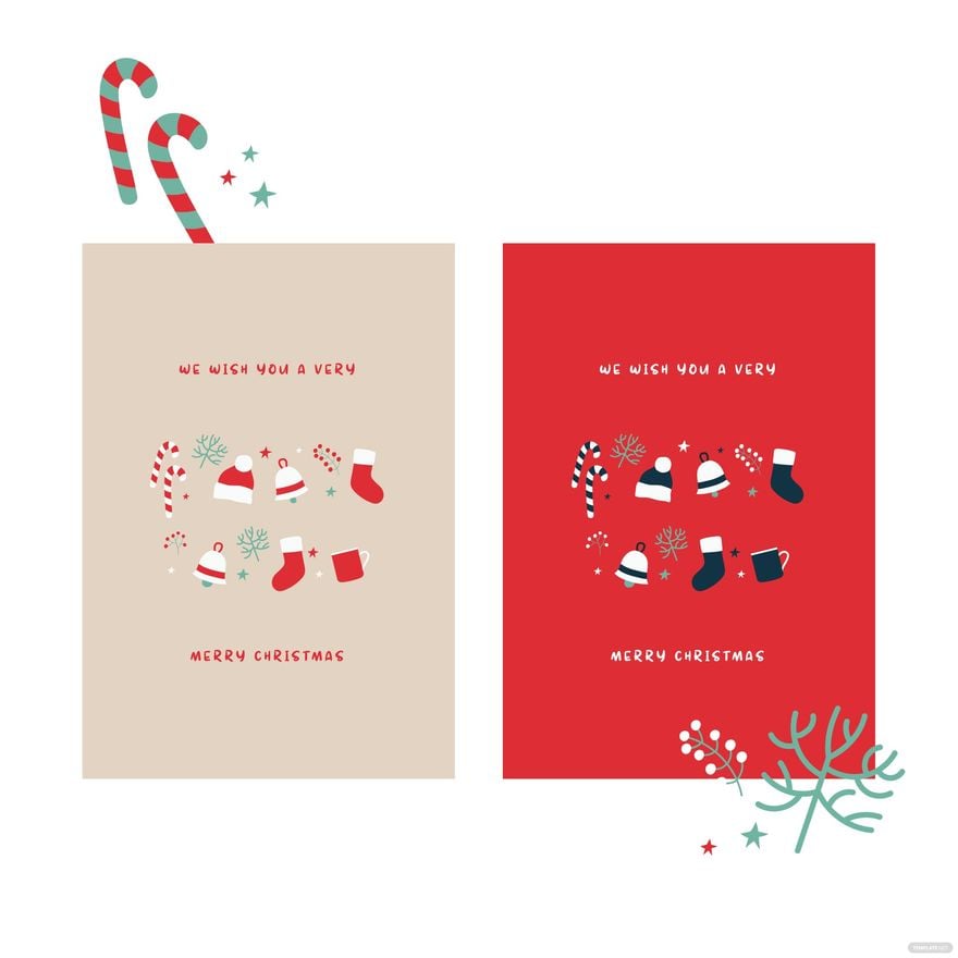 Christmas Card Vector in Illustrator, EPS, SVG, JPG, PNG