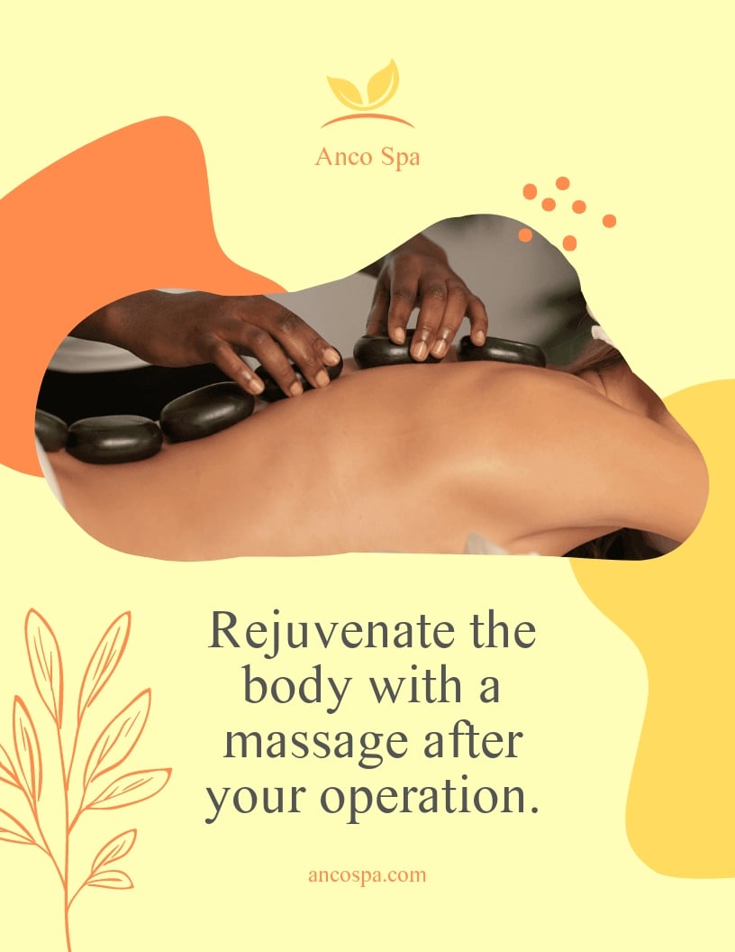 Post Op Massage Flyer Template