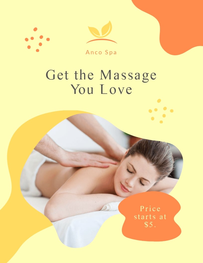 Creative Massage Advertising Flyer Template