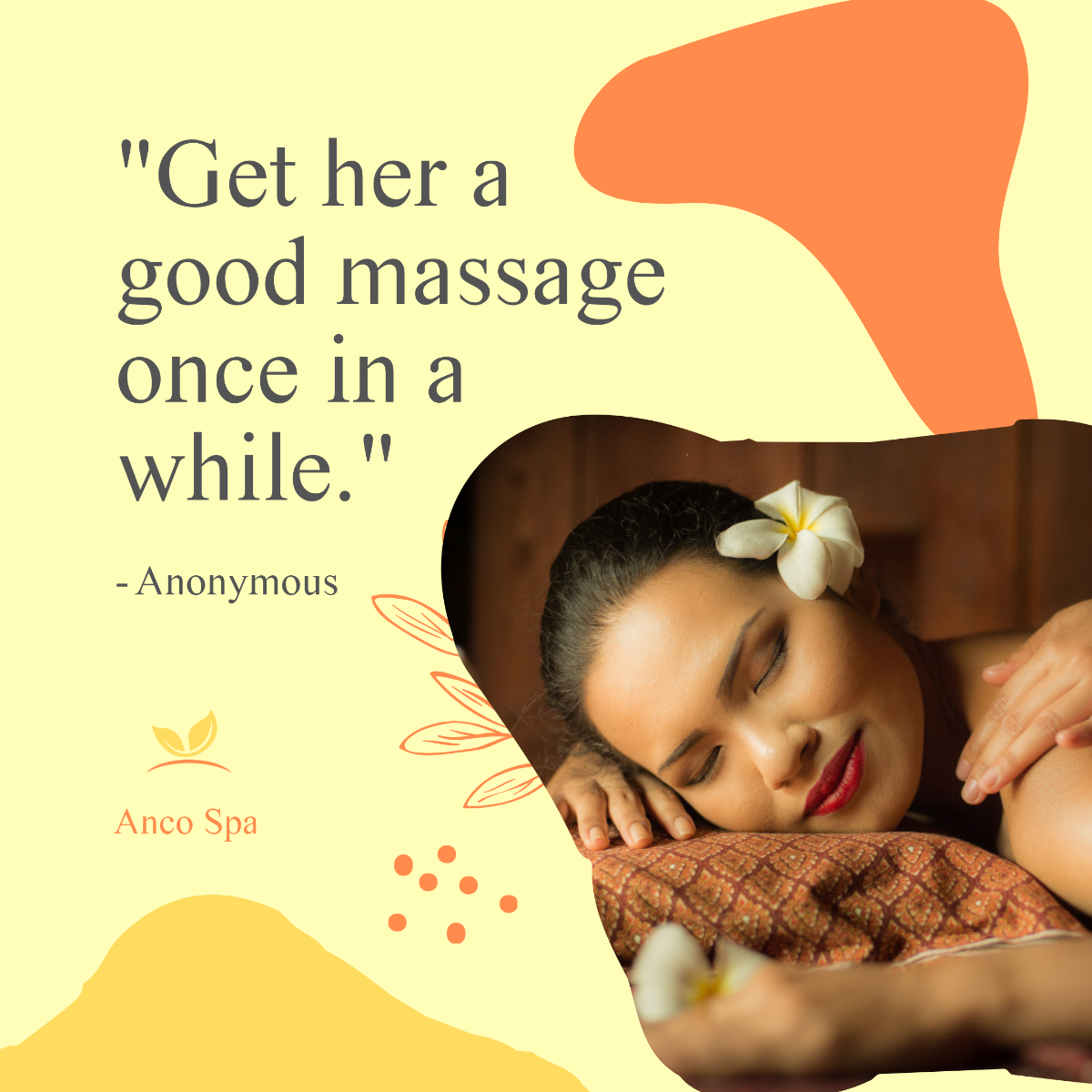 Massage Quote For Her Post, Instagram, Facebook Template - Edit Online & Download