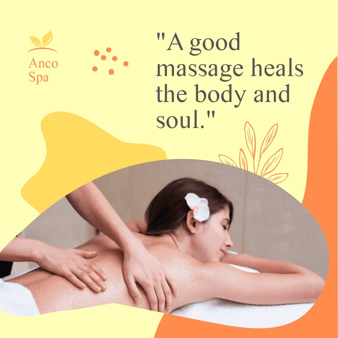 Free Healing Quote Massage Therapy Post, Instagram, Facebook Template