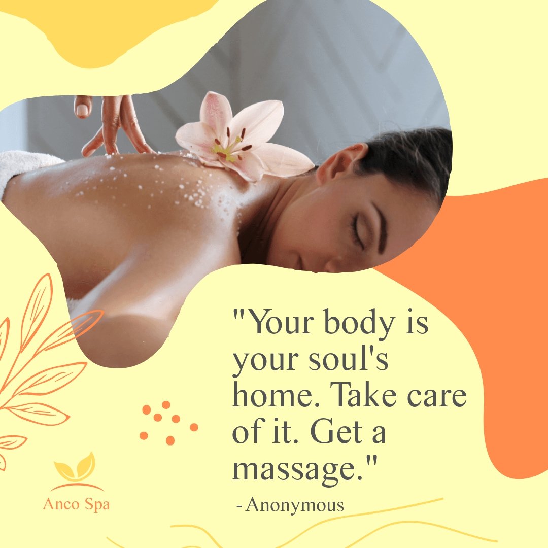 Free Deep Massage Quote Post, Instagram, Facebook Template