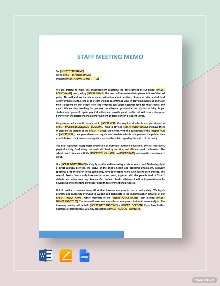 Free Meeting Memo Templates to Edit Online and Print