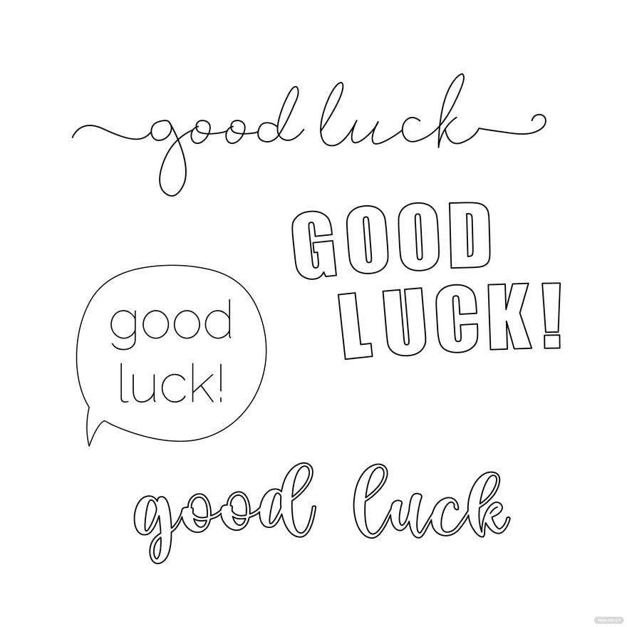 Free Good Luck Outline Vector