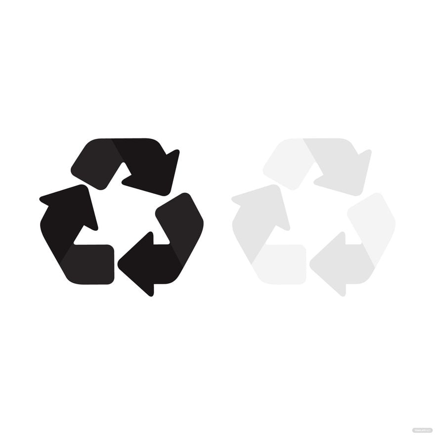 Free Black And White Recycle Vector