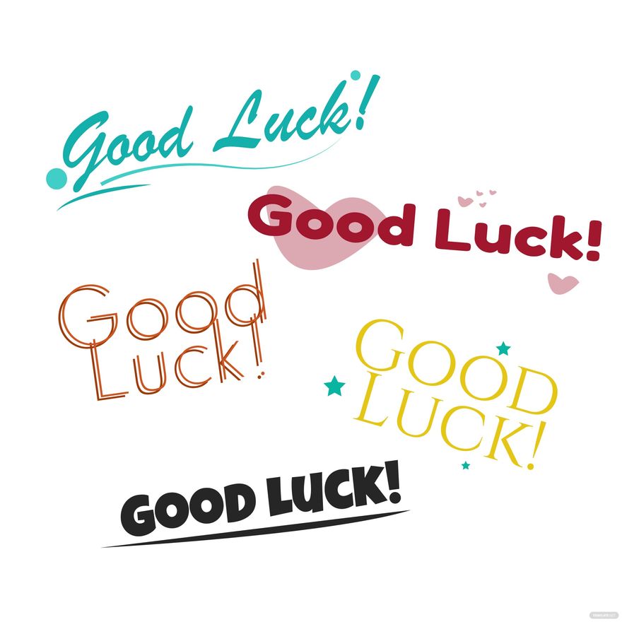 Good Luck Lettering Vector in Illustrator, SVG, JPG, EPS, PNG - Download | Template.net