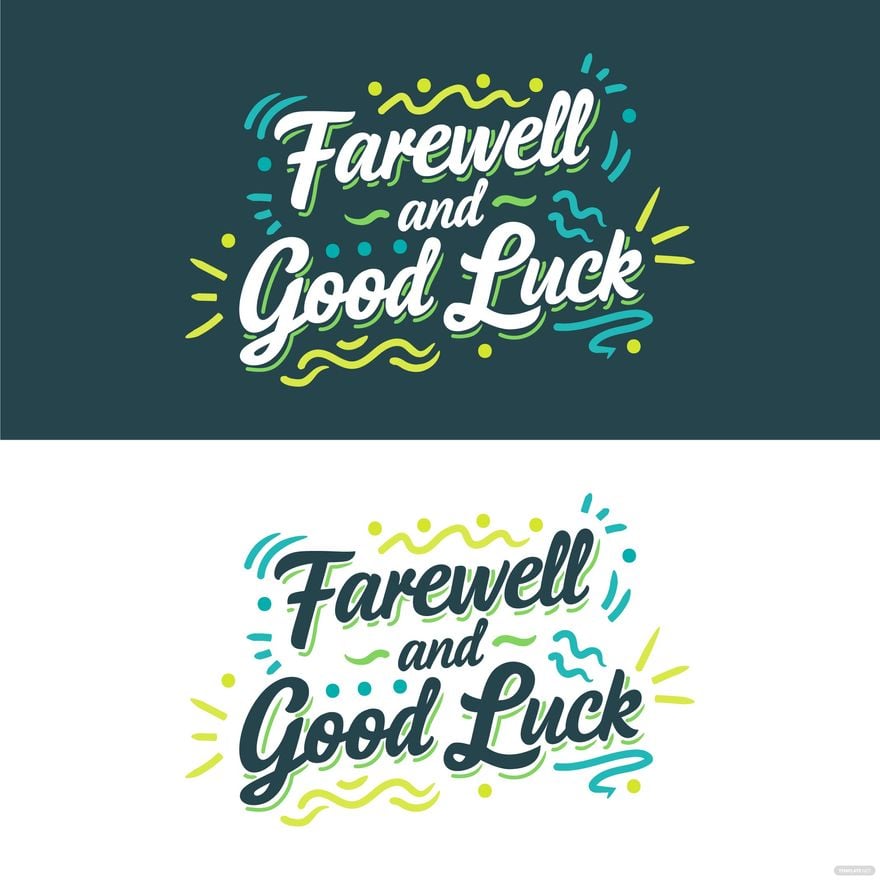 Free Farewell And Good Luck Vector