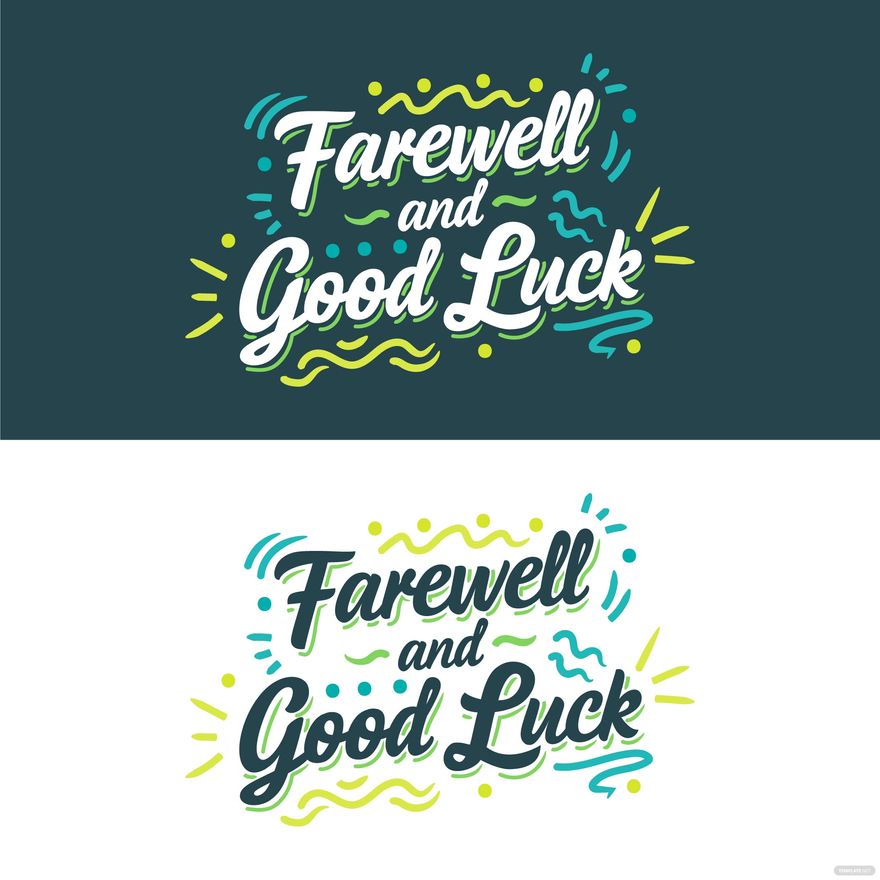 Farewell And Good Luck Vector in Illustrator, SVG, JPG, EPS, PNG