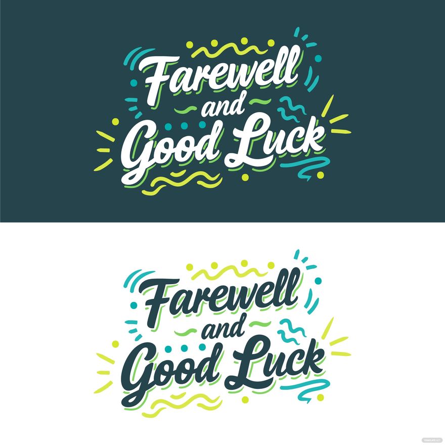 Free Farewell And Good Luck Vector EPS Illustrator JPG PNG SVG Free Farewell And Good Luck Vector Hpeuq