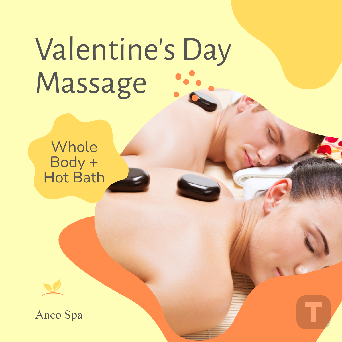 Valentines Day Massage Promotion Post, Instagram, Facebook Template - Edit Online & Download