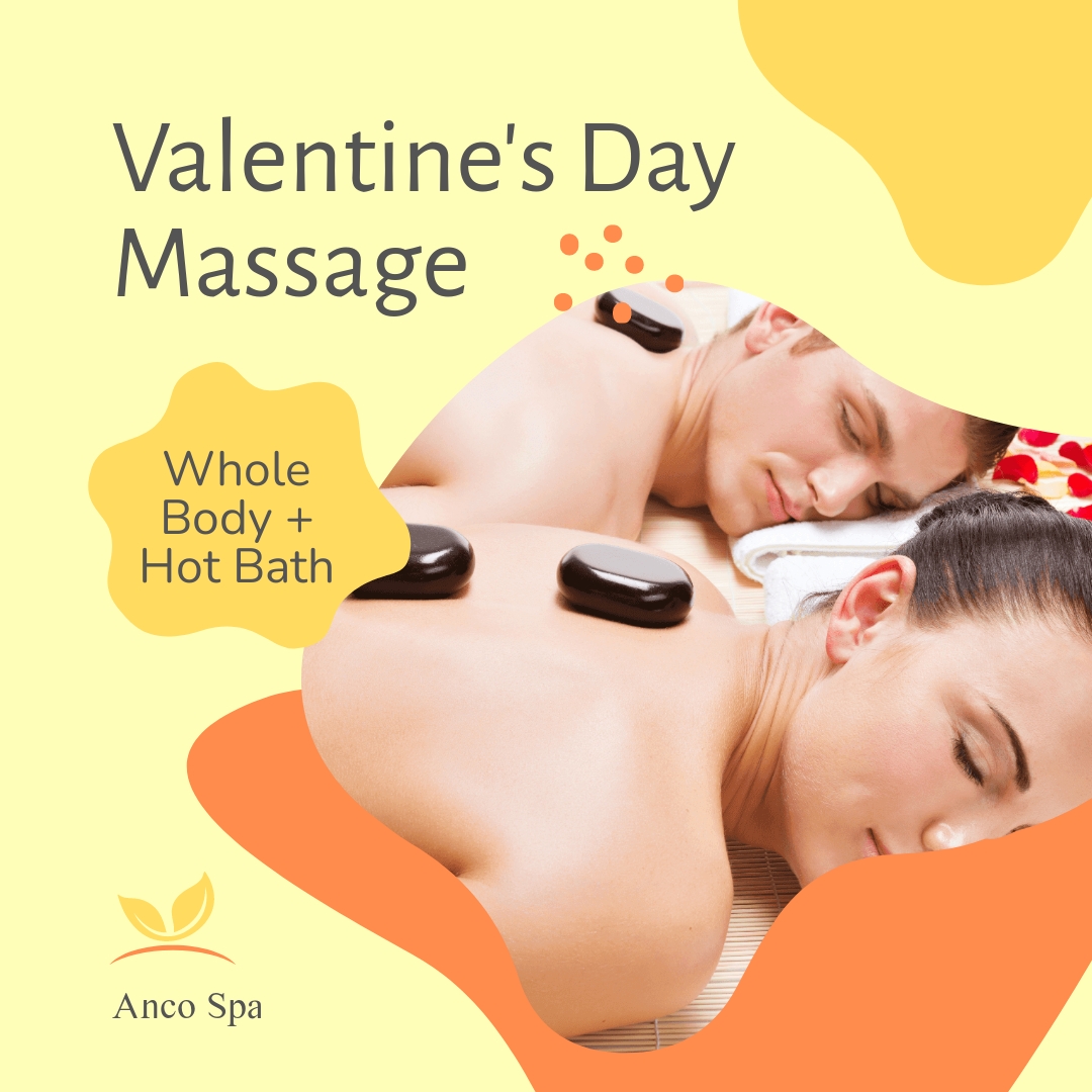 Valentines Day Massage Promotion Post, Instagram, Facebook