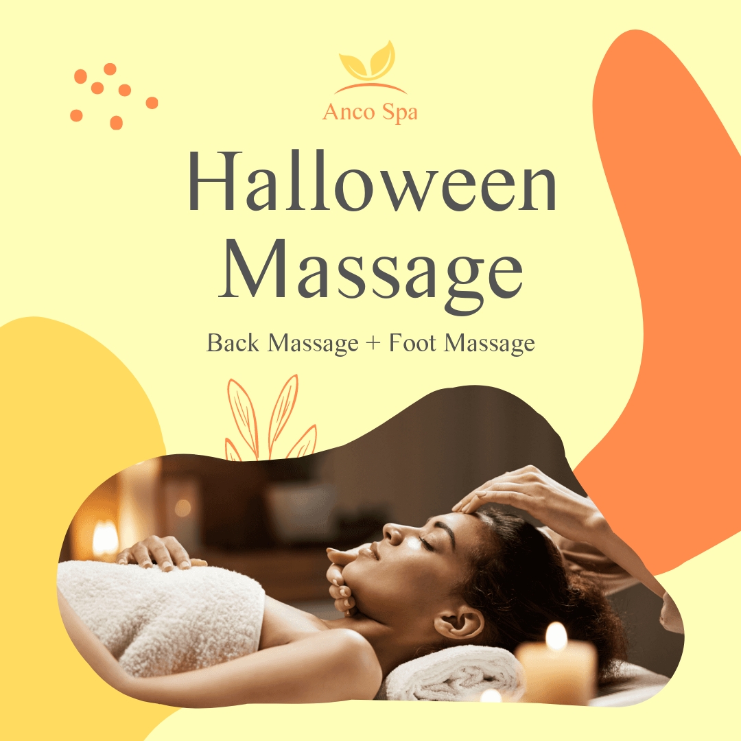 Halloween Massage Promotion Post, Instagram, Facebook Template