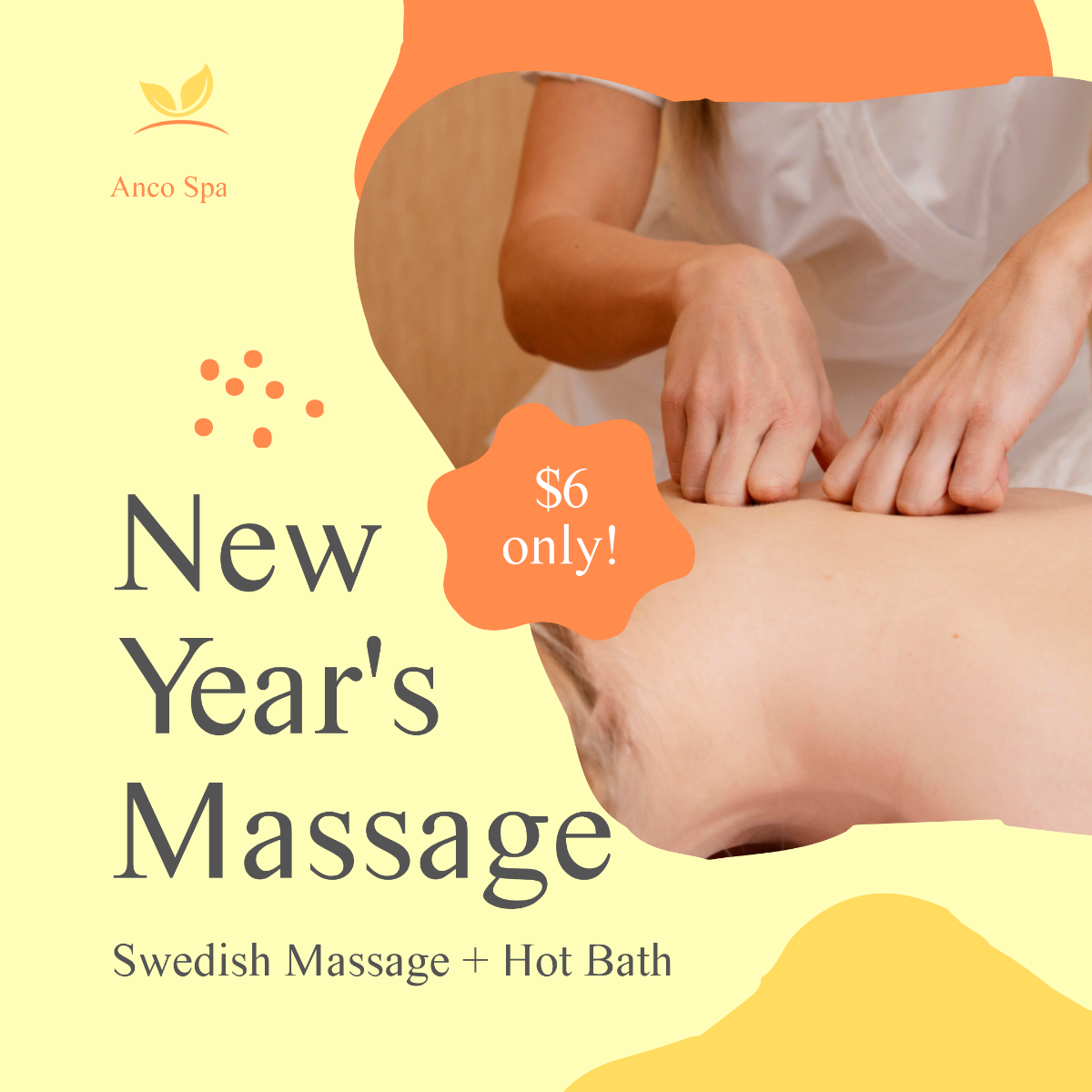 New Year Massage Promotion Post, Instagram, Facebook Template - Edit Online & Download