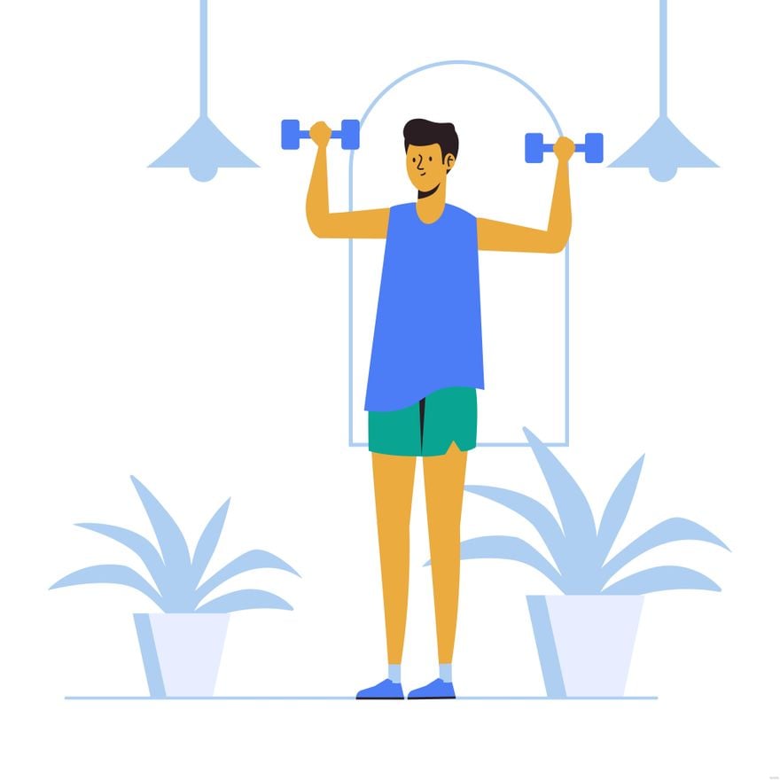 Man Exercise Illustration