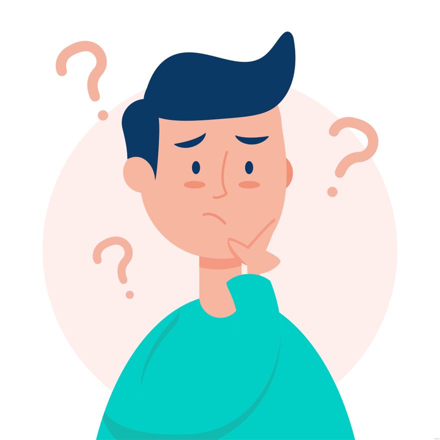 Confused Man Illustration