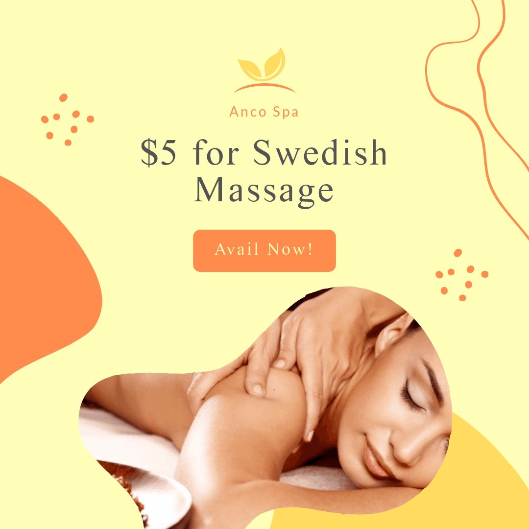 Massage Center Promotion Post, Instagram, Facebook Template
