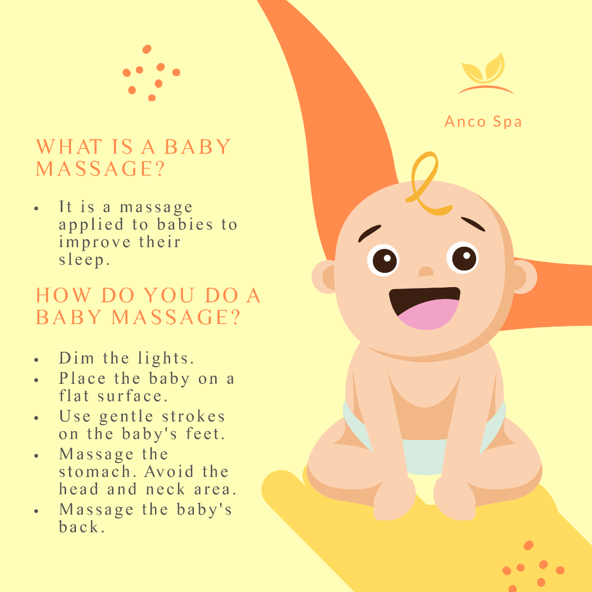 Baby Massage Infographic Post Template - Edit Online & Download