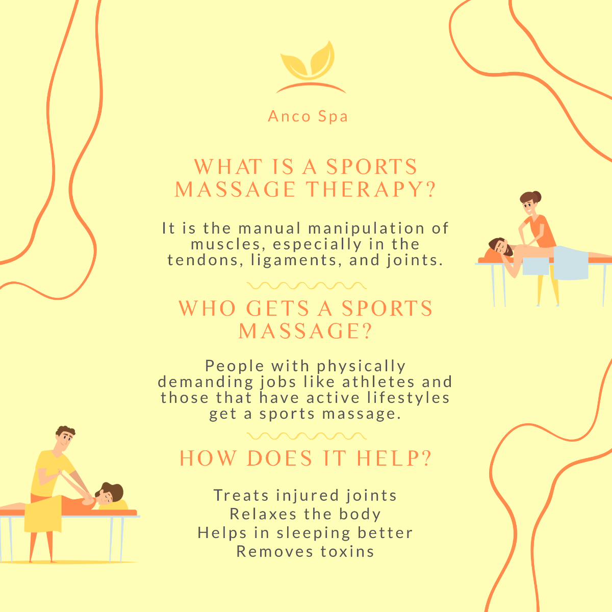 Sports Massage Therapy Infographic Post Template - Edit Online & Download