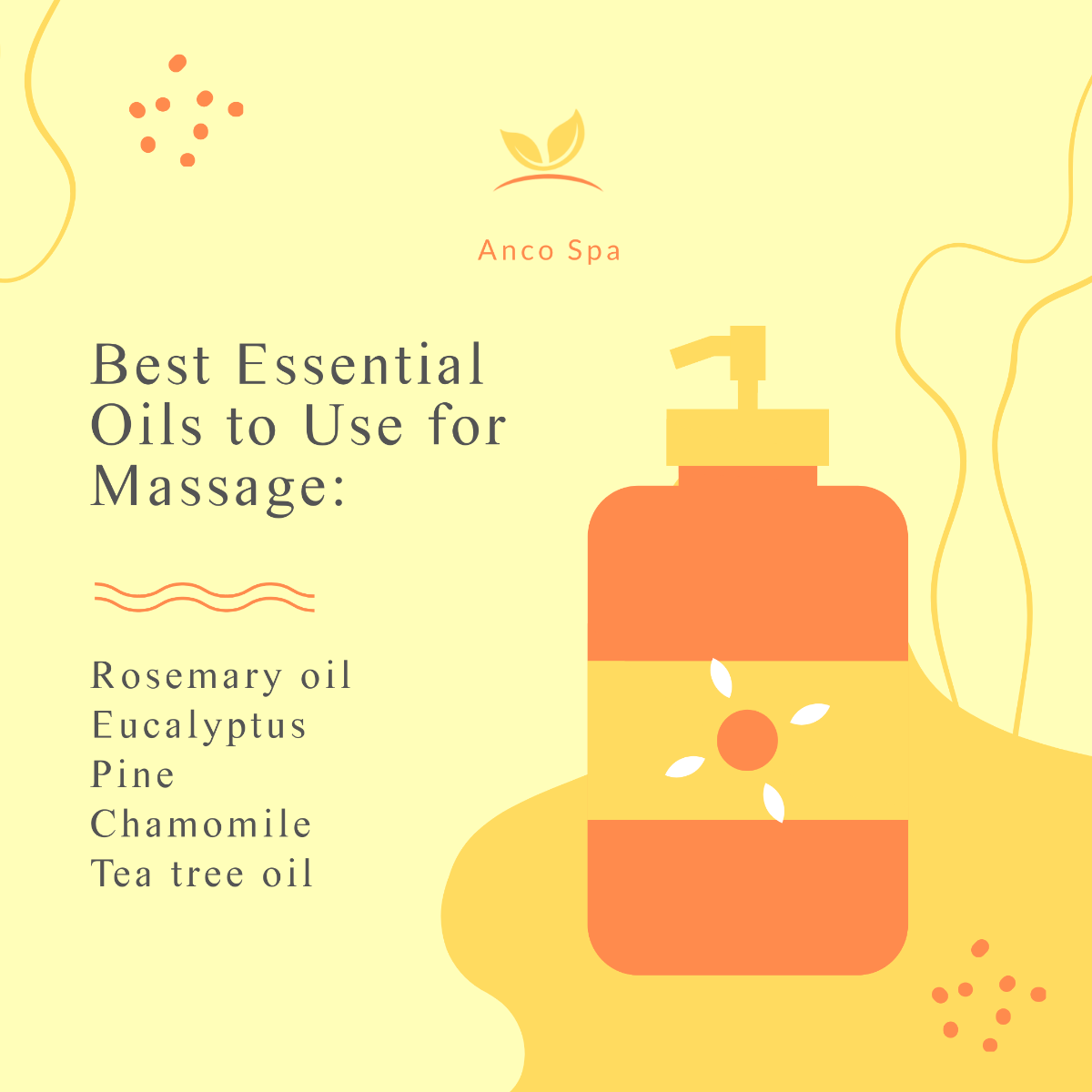 Massage Essential Oils Infographic Post Template - Edit Online & Download