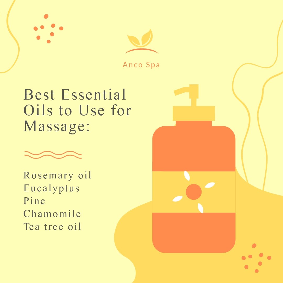 Massage Essential Oils Infographic Post