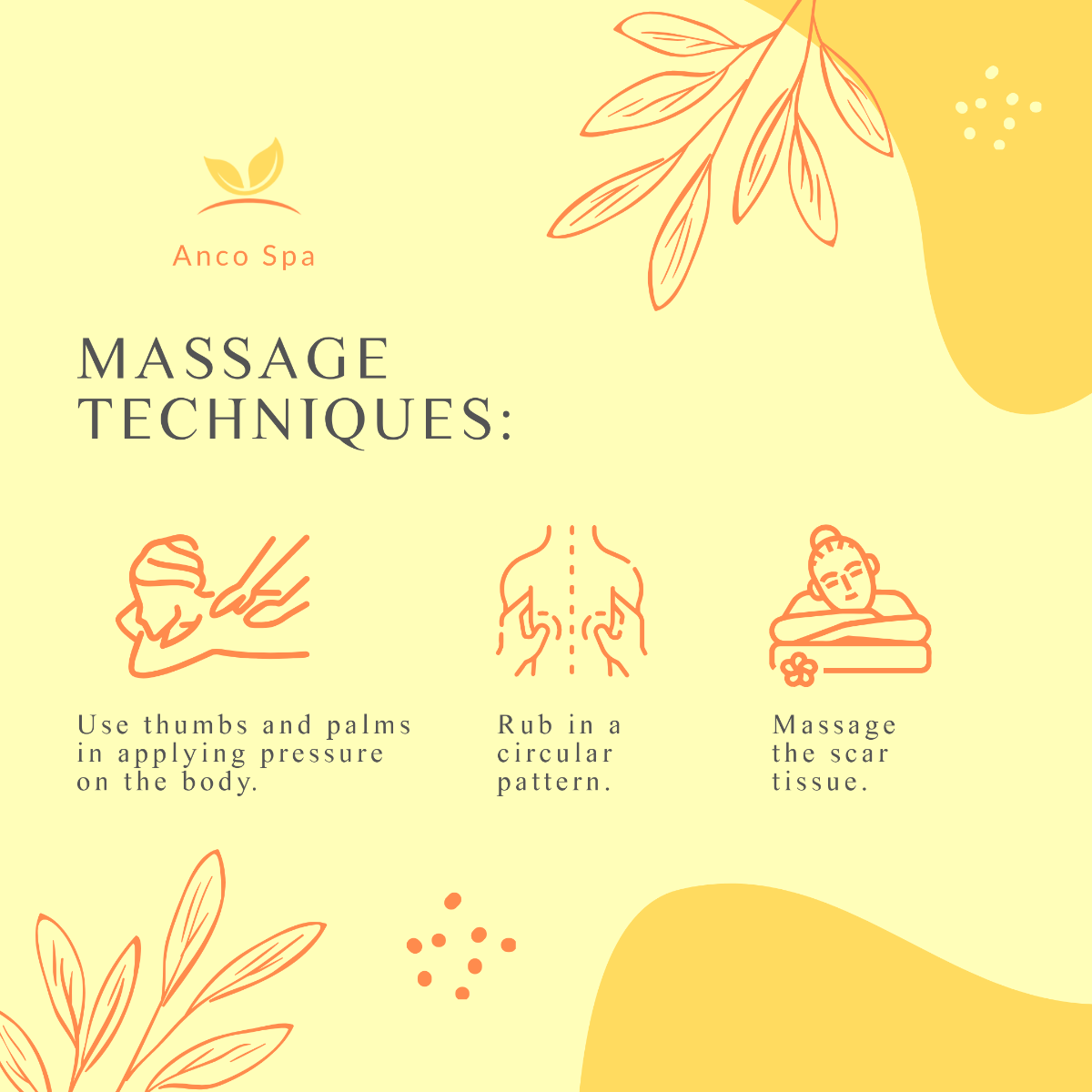 Massage Techniques Infographic Post Template - Edit Online & Download