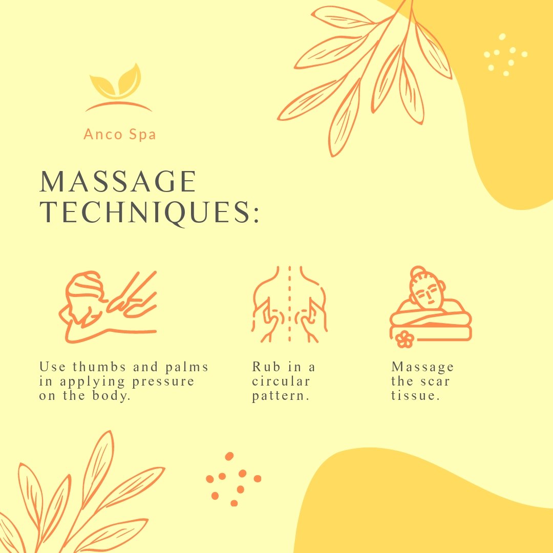 Free Massage Techniques Infographic Post Template