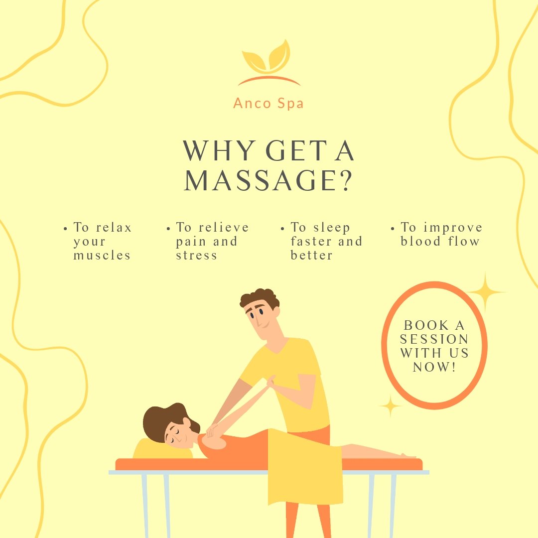 Massage Advertising Infographic Post Edit Online And Download Example