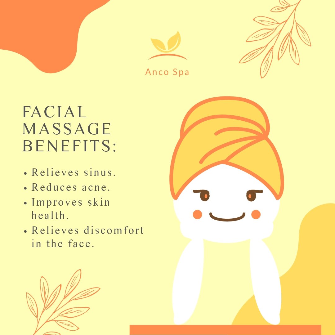 Free Facial Massage Benefits Infographic Post Download In Png