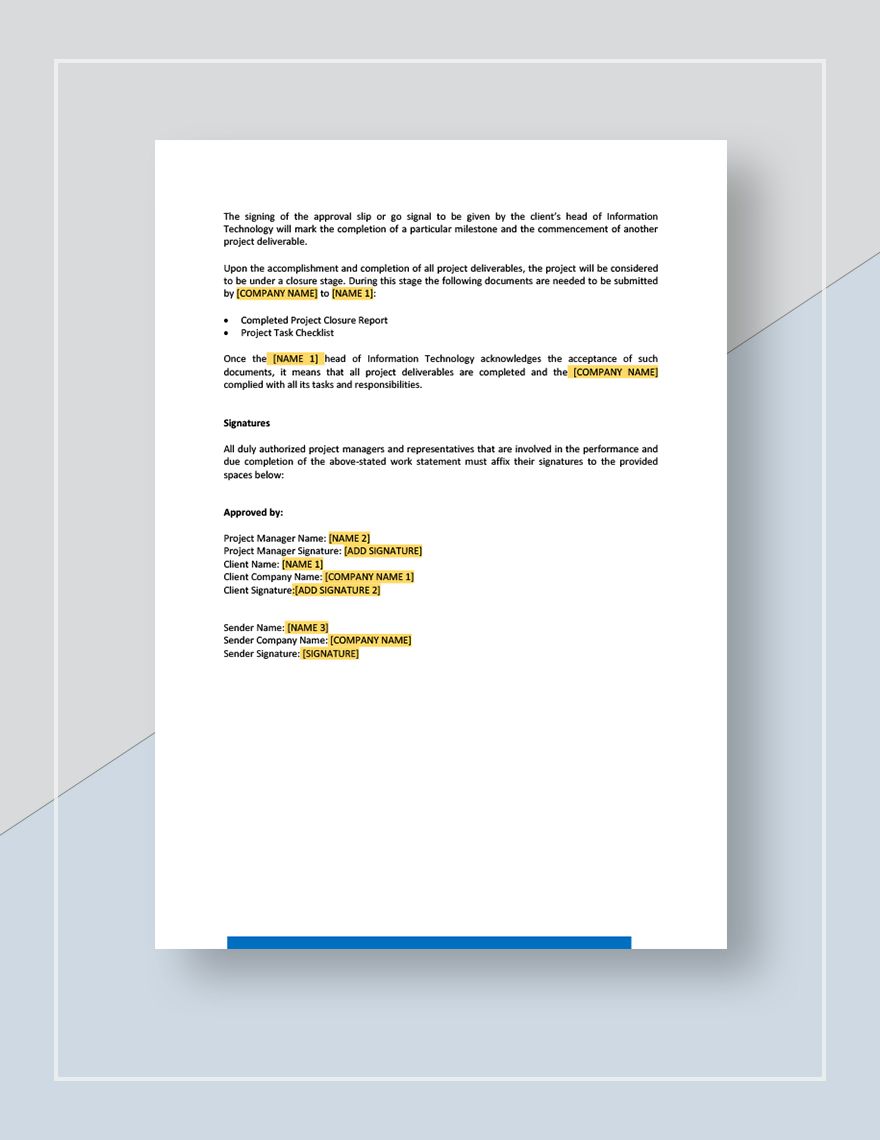 Statement Of Work Template - Google Docs, Word, Apple Pages 