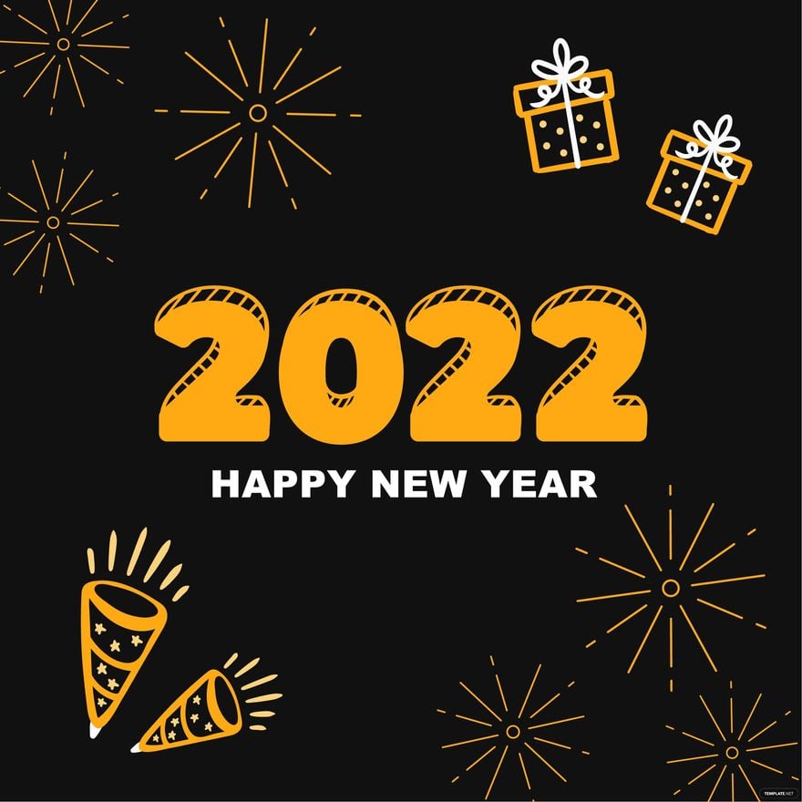 Free Happy New Year 2022 Vector